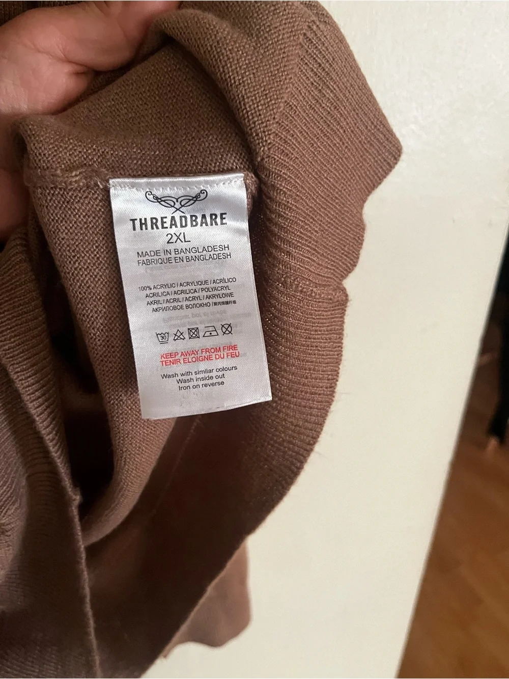 Men's Zip-Neck Sweater in Taupe